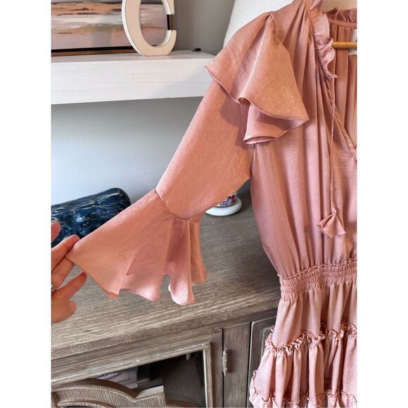 MISA Los Angeles Aliz Dress Mauve Pink Size Xs - Picture 5 of 10
